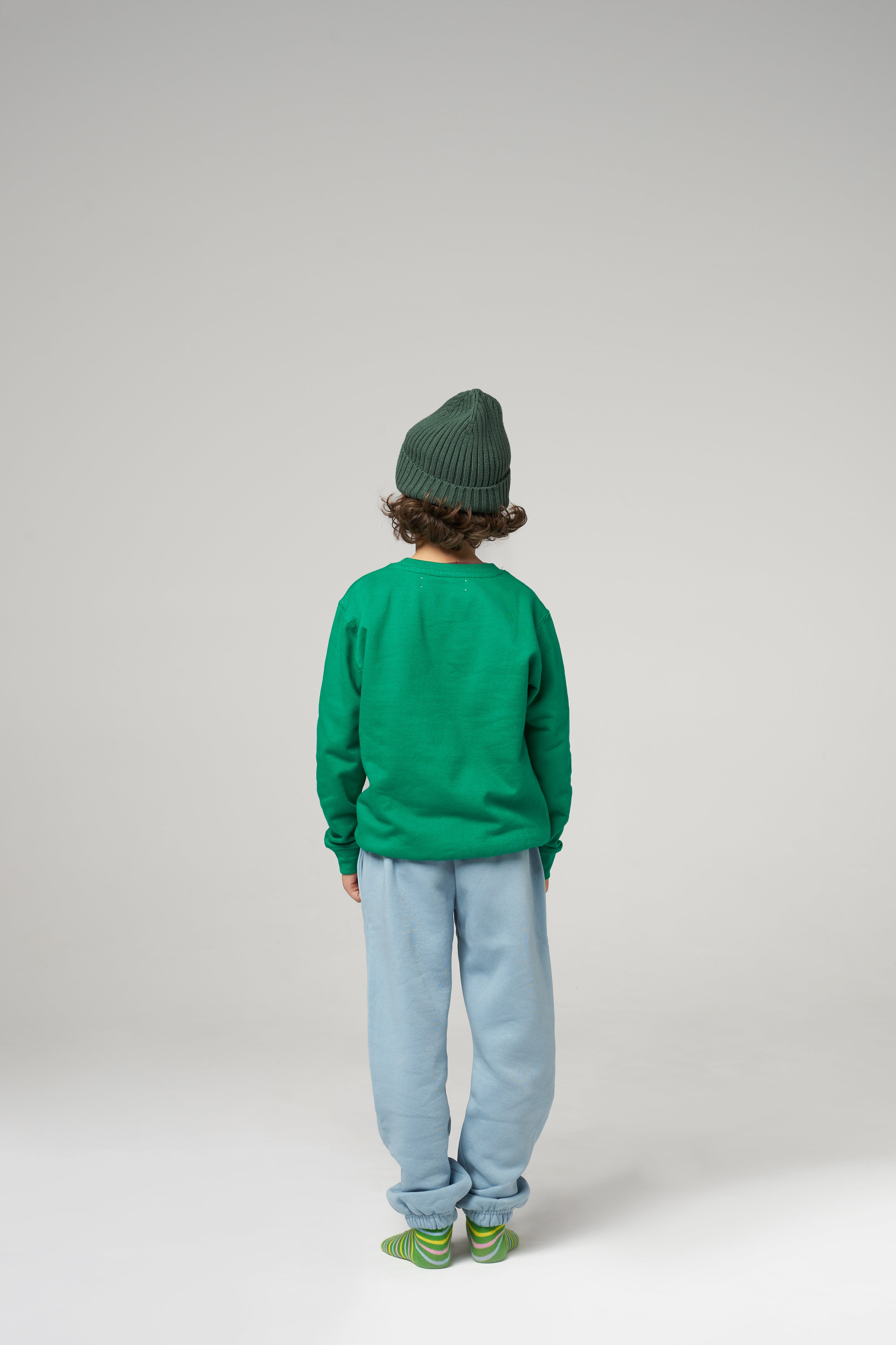 BLUZA DZIECIĘCA BEZ KAPTURA - ZIELONA - KELLY GREEN