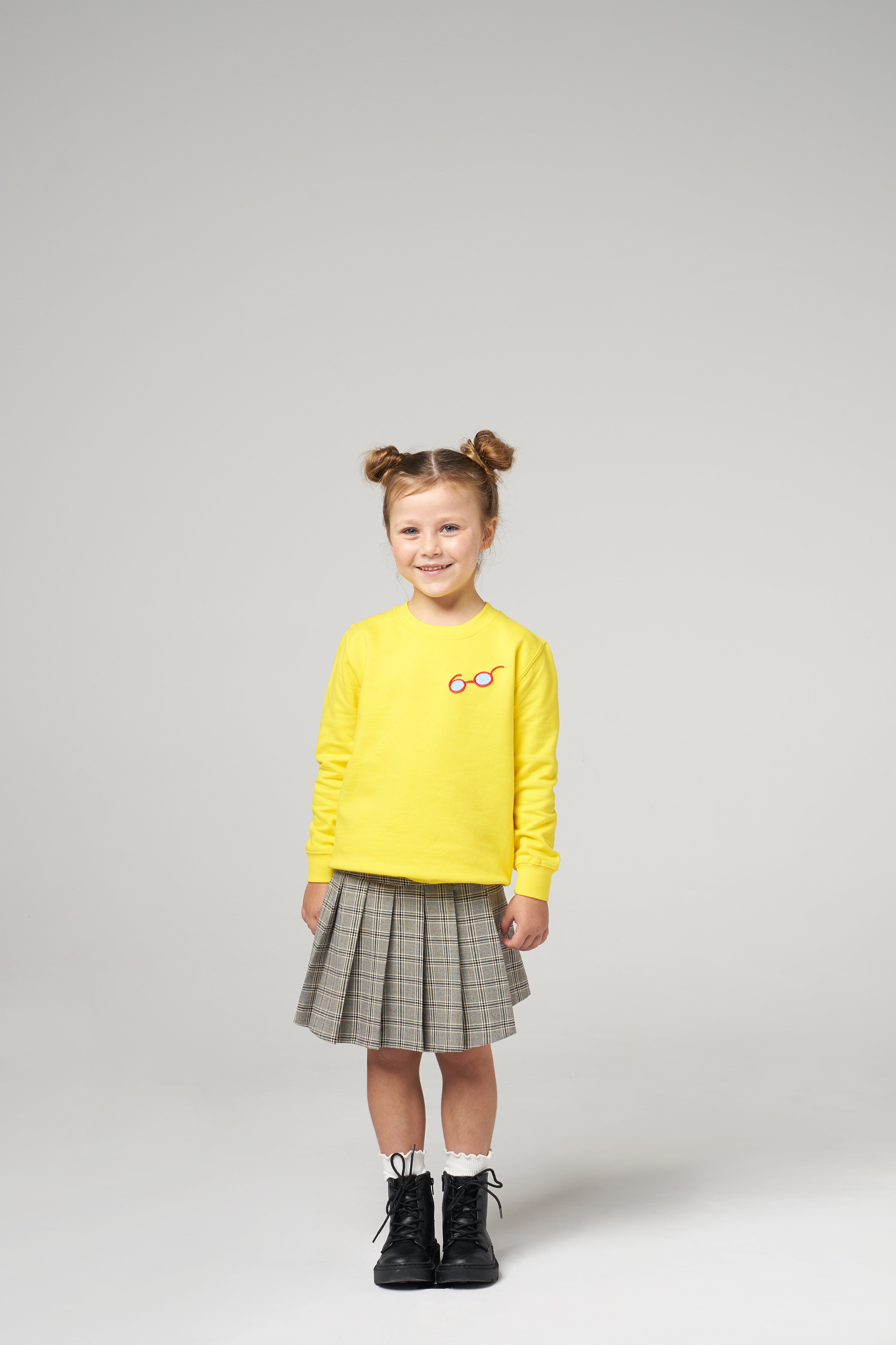 BLUZA DZIECIĘCA BEZ KAPTURA - ŻÓŁTA - SUN YELLOW