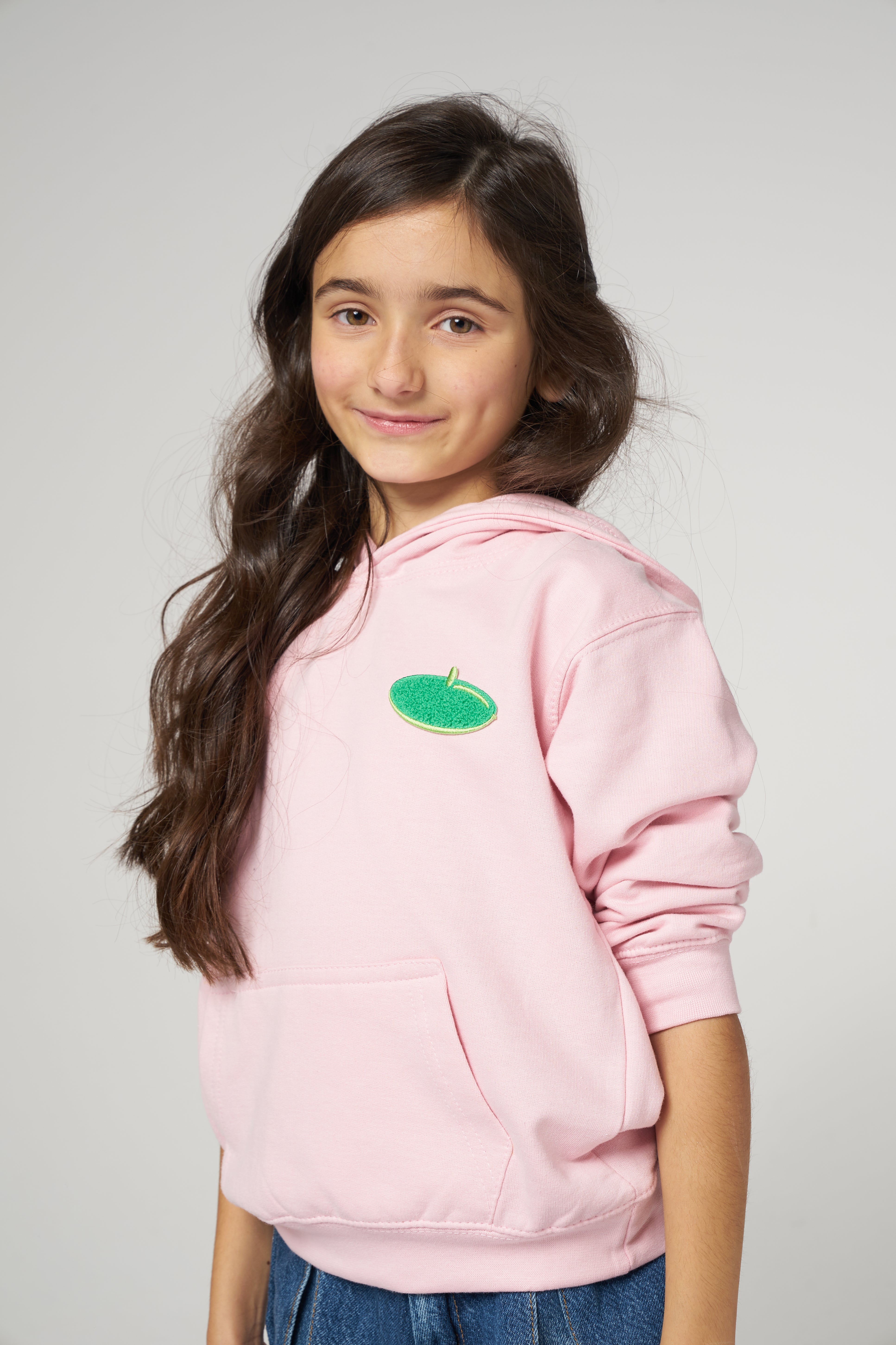 BLUZA DZIECIĘCA Z KAPTUREM - BABY PINK