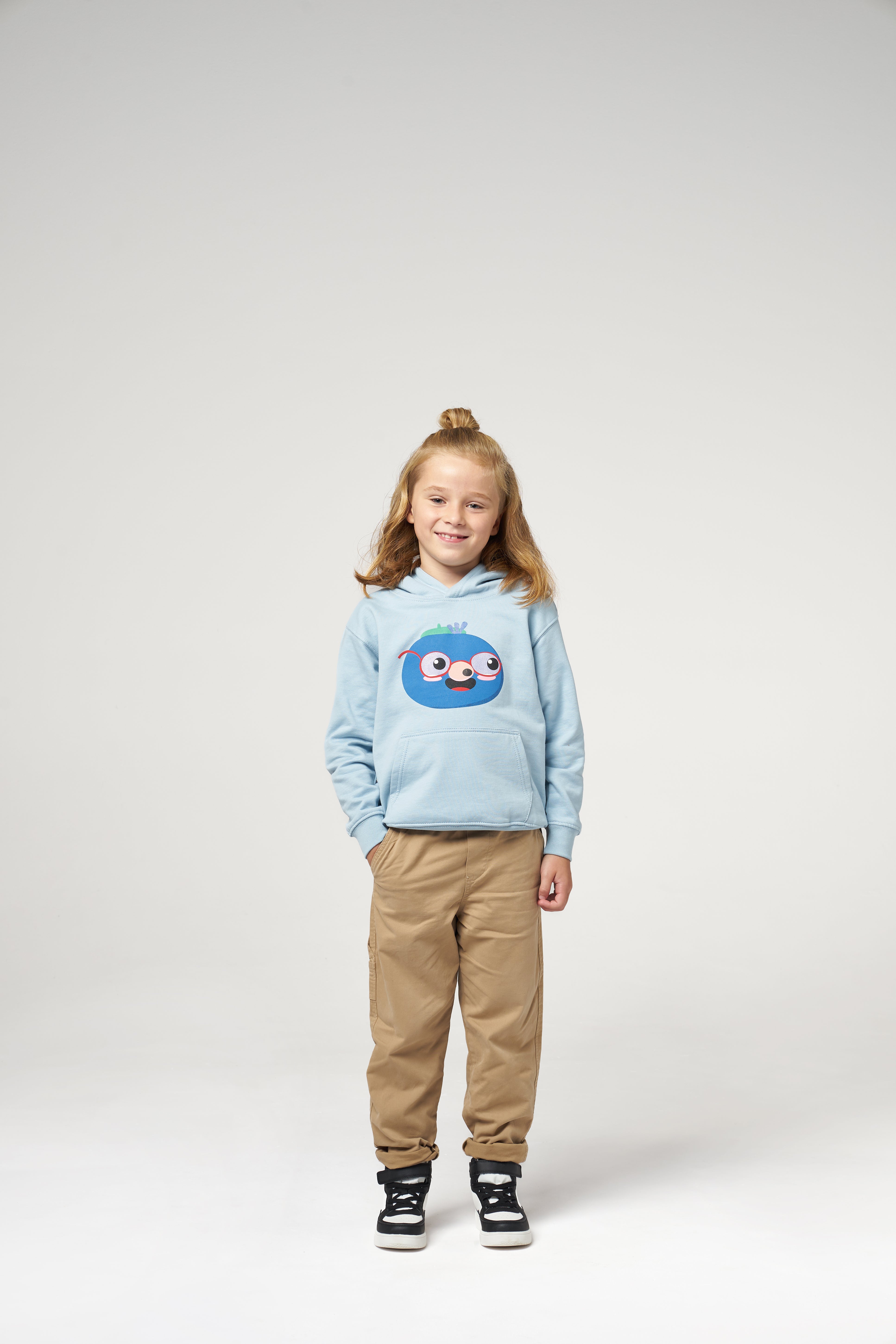 BLUZA DZIECIĘCA Z KAPTUREM - SKY BLUE