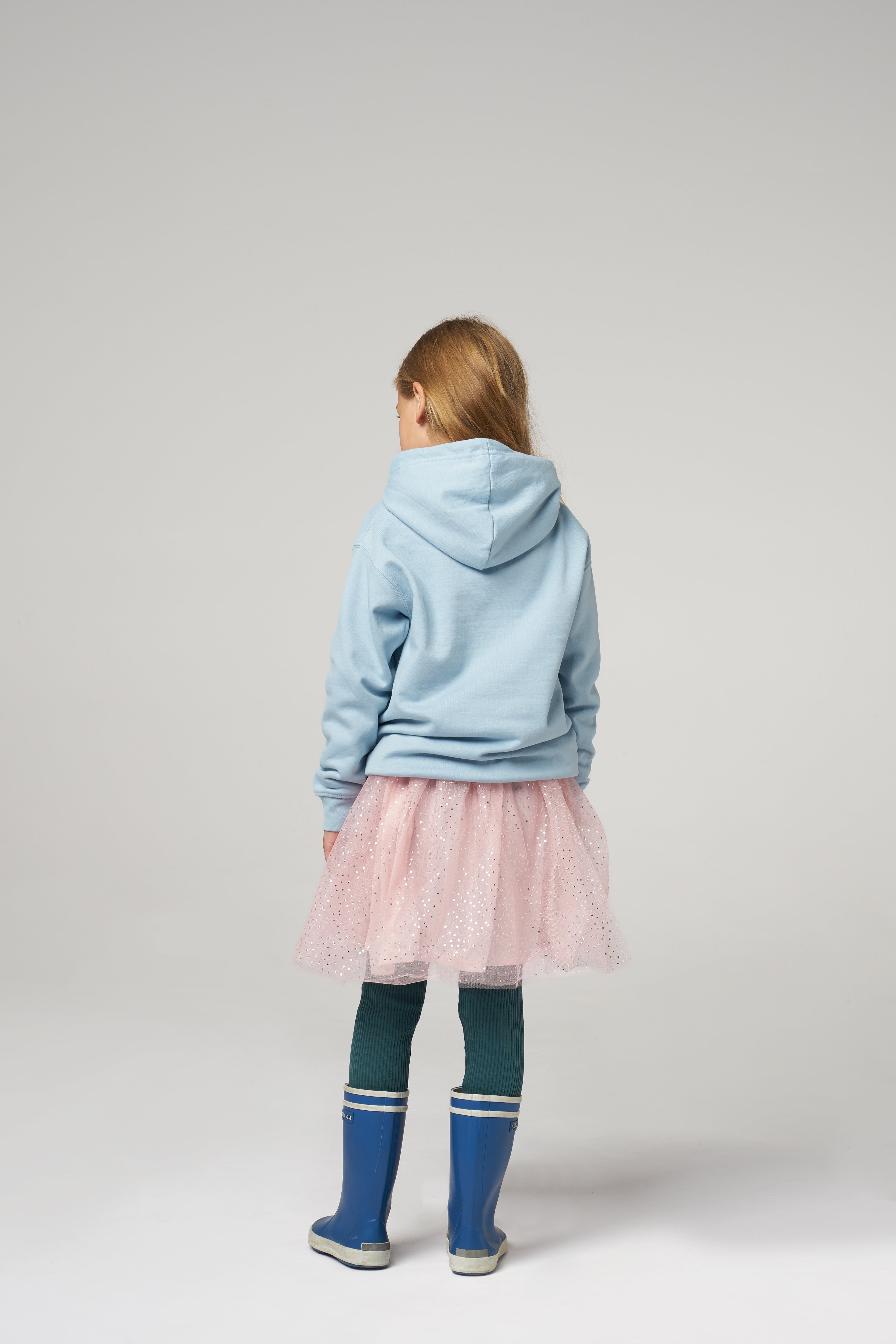 BLUZA DZIECIĘCA Z KAPTUREM - SKY BLUE