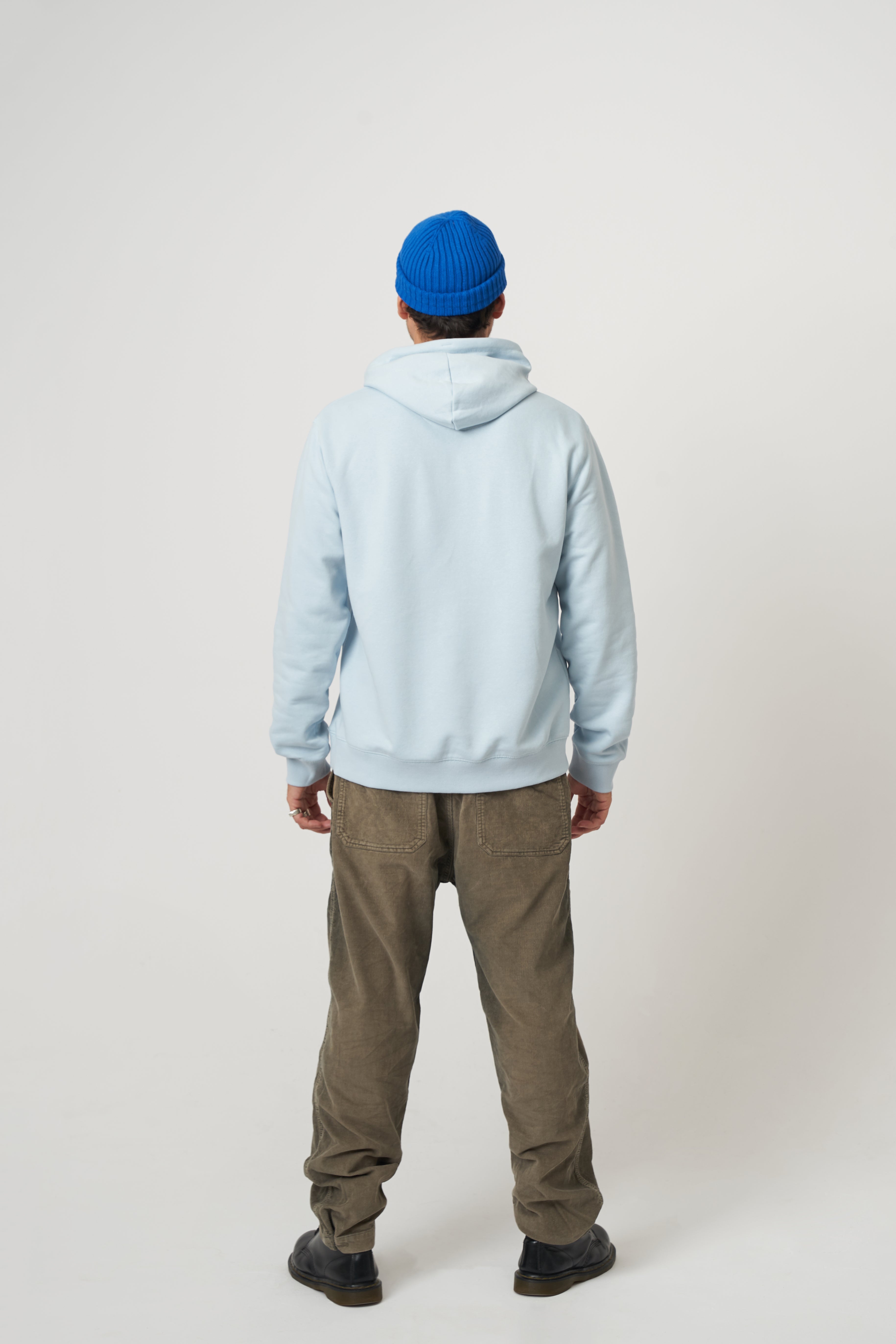 BLUZA Z KAPTUREM UNISEX - BŁĘKIT - CREAMY BLUE