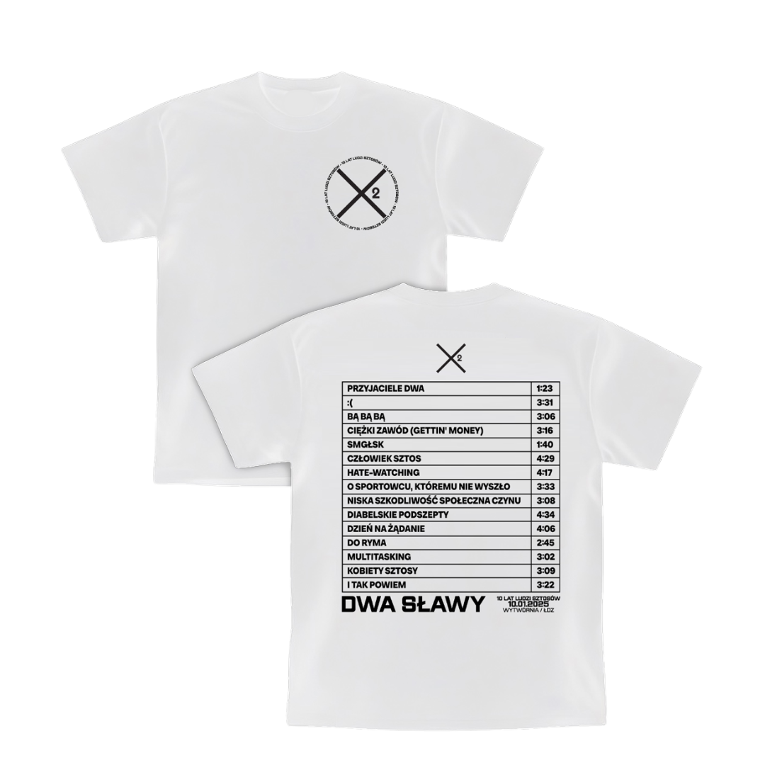 DWA SŁAWY - LUDZIE SZTOSY BIAŁY TEE
