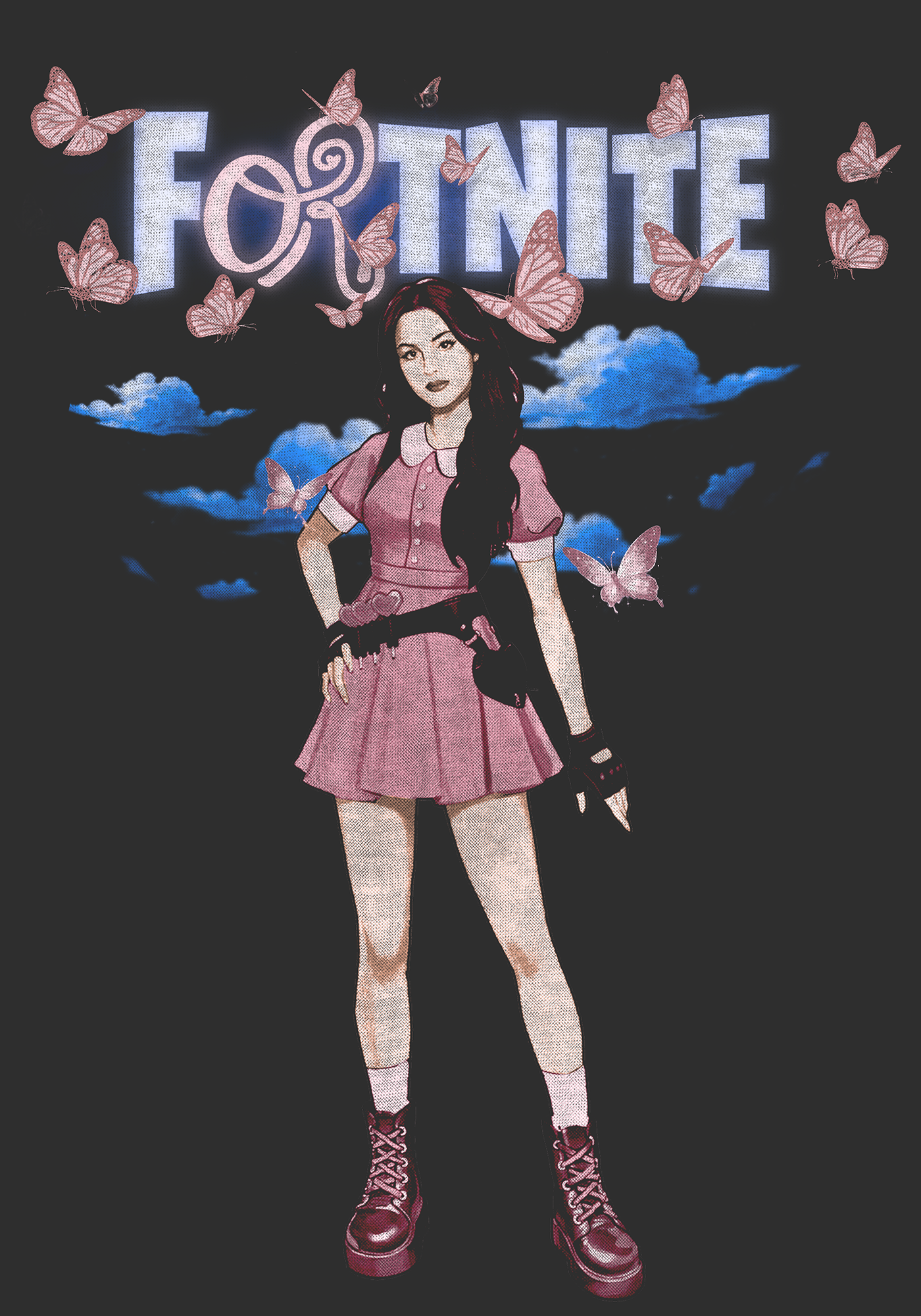 olivia rodrigo x Fornite t-shirt
