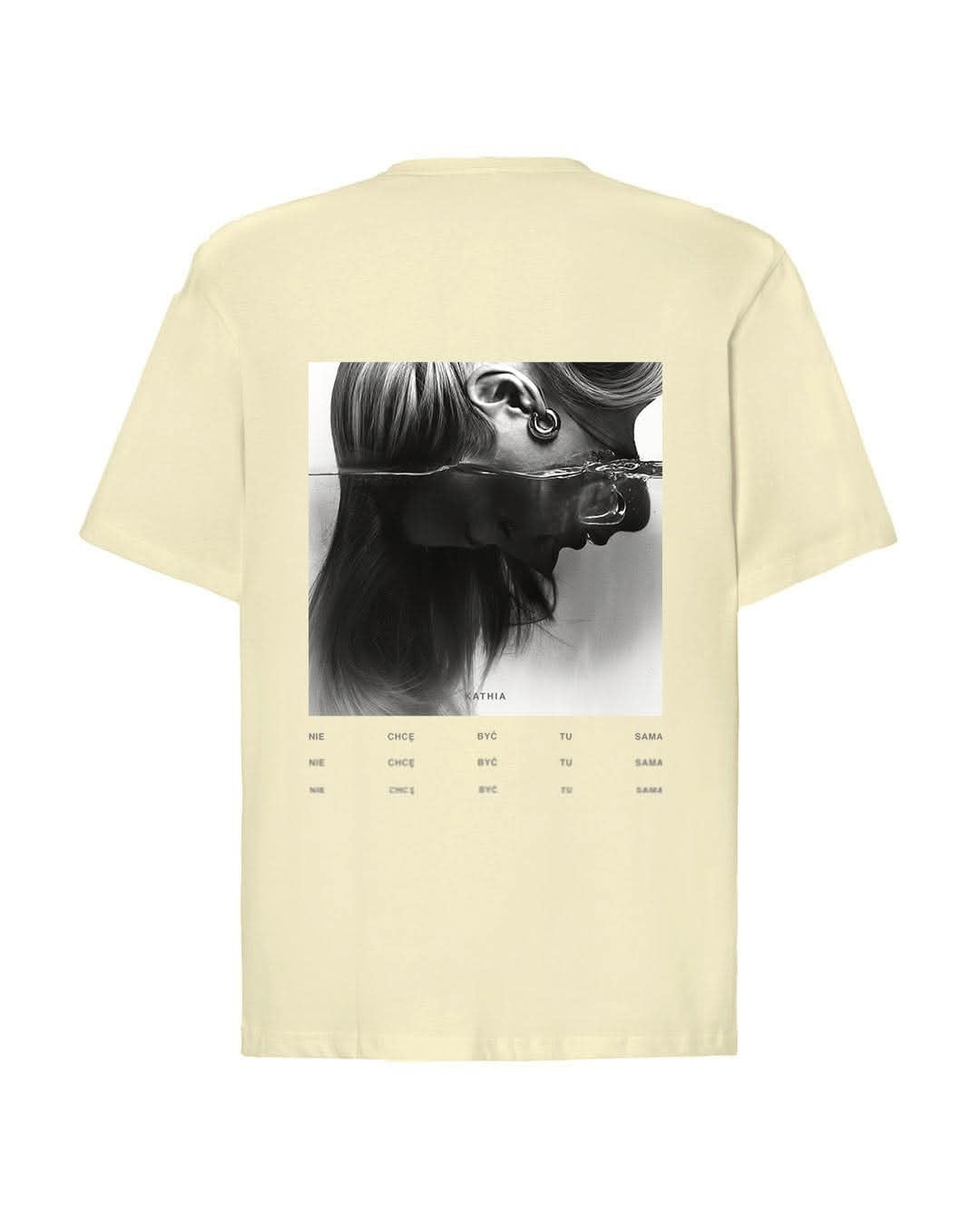 KATHIA - NIE CHCĘ BYĆ TU SAMA T-SHIRT BEŻOWY