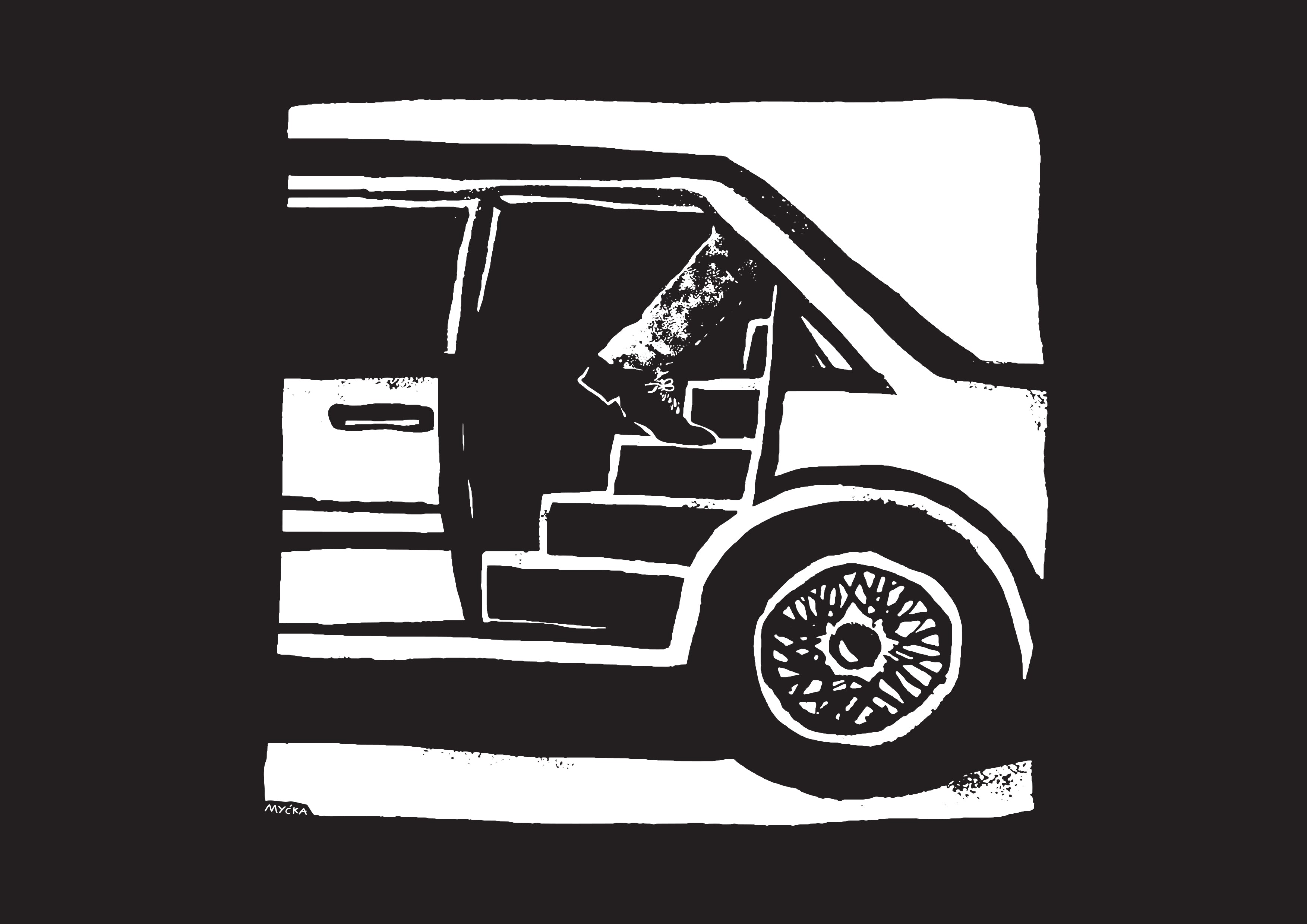 ŁONA X KONIECZNY X KRUPA - KOSZULKA SCHODY