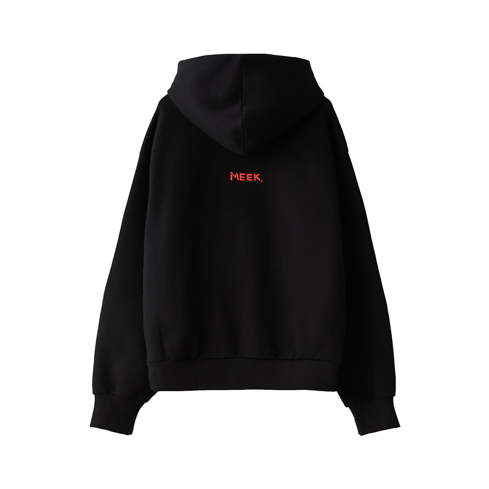 MEEK, OH WHY? - MEEK, OH WHY? BLUZA CZARNA Z KAPTUREM OVERSIZE