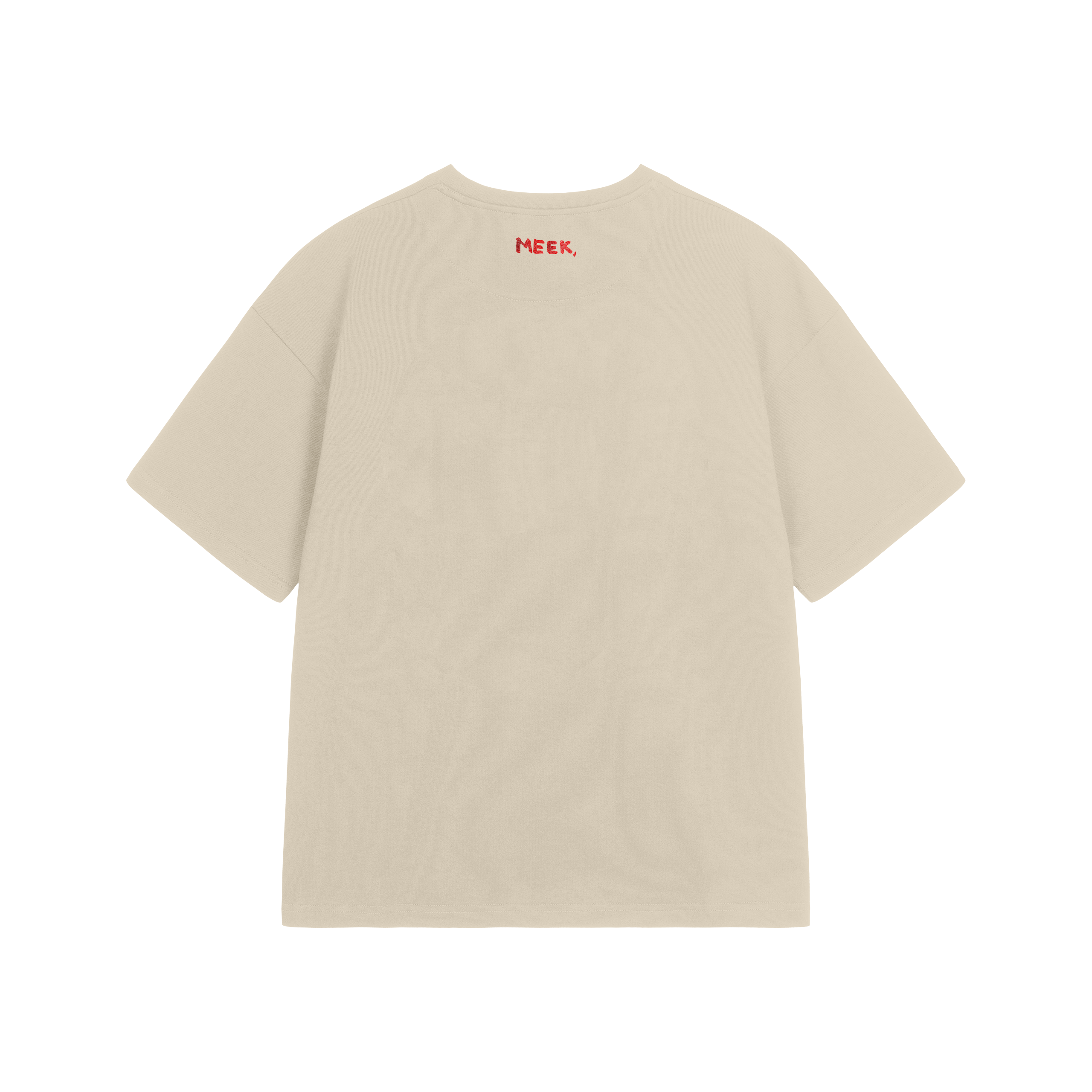 MEEK, OH WHY? - MEEK, OH WHY? T-SHIRT BEŻOWY OVERSIZE