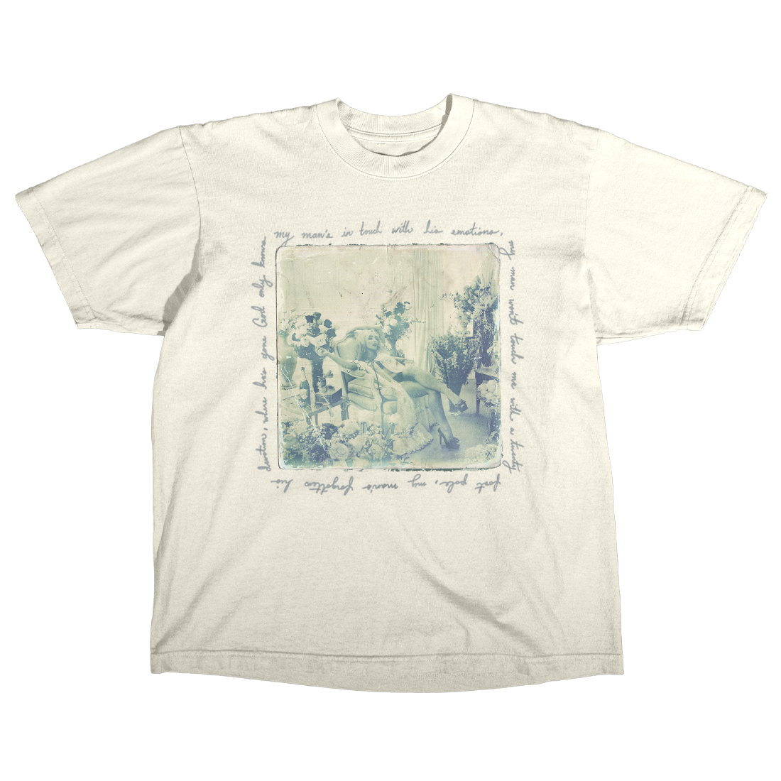 MY MAN'S IN TOUCH WITH HIS EMOTIONS PHOTO T-SHIRT