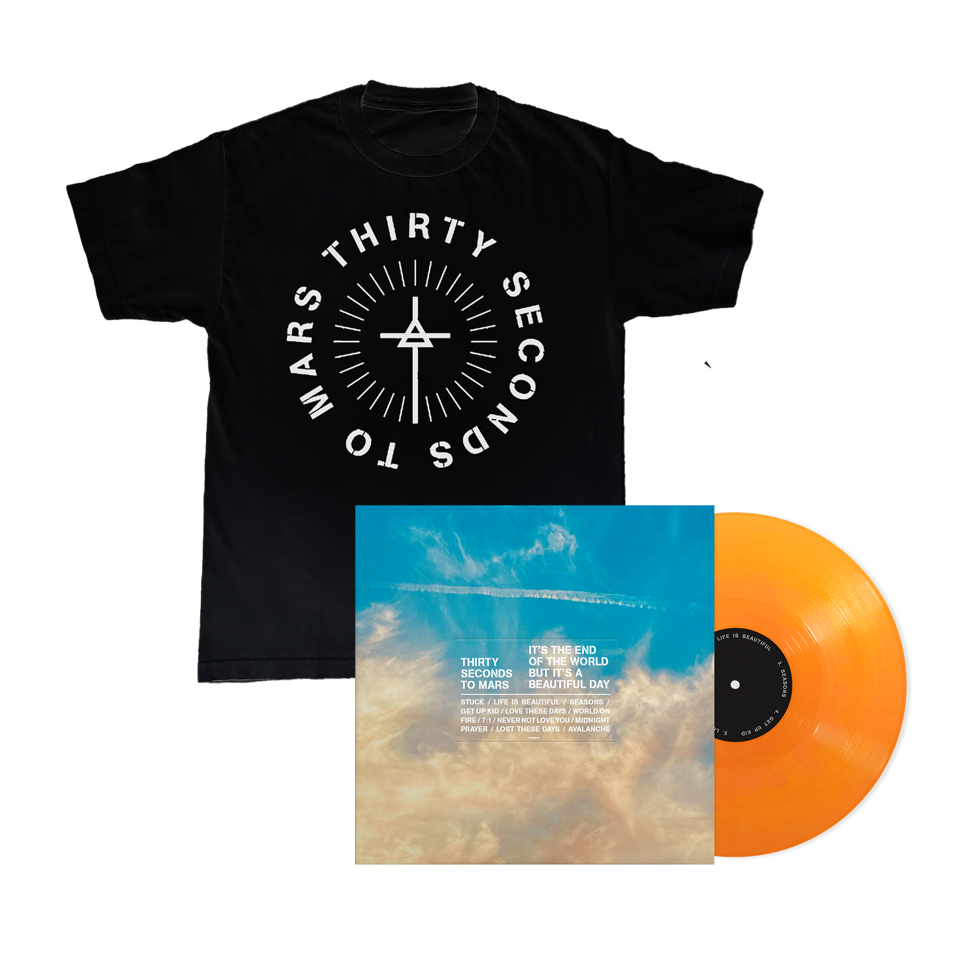 IT'S THE END OF THE WORLD BUT IT'S A BEAUTIFUL DAY OPAQUE ORANGE