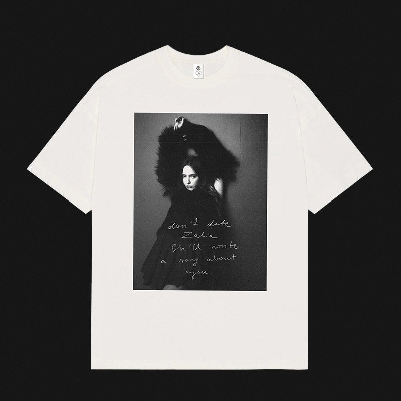 ZALIA - T-SHIRT BIAŁY „DON’T DATE ZALIA”
